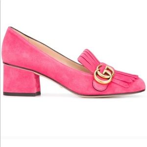 Gucci GG Suede Block Heel